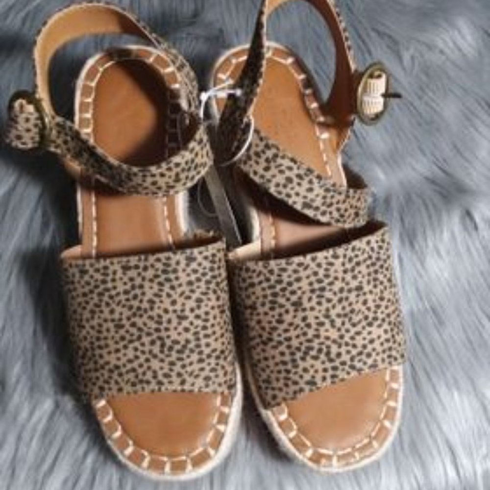 Morgan brown espadrille sandal cheetah